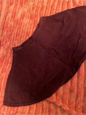 American Apparel Corduroy Mini Skirt in Deep Burgundy